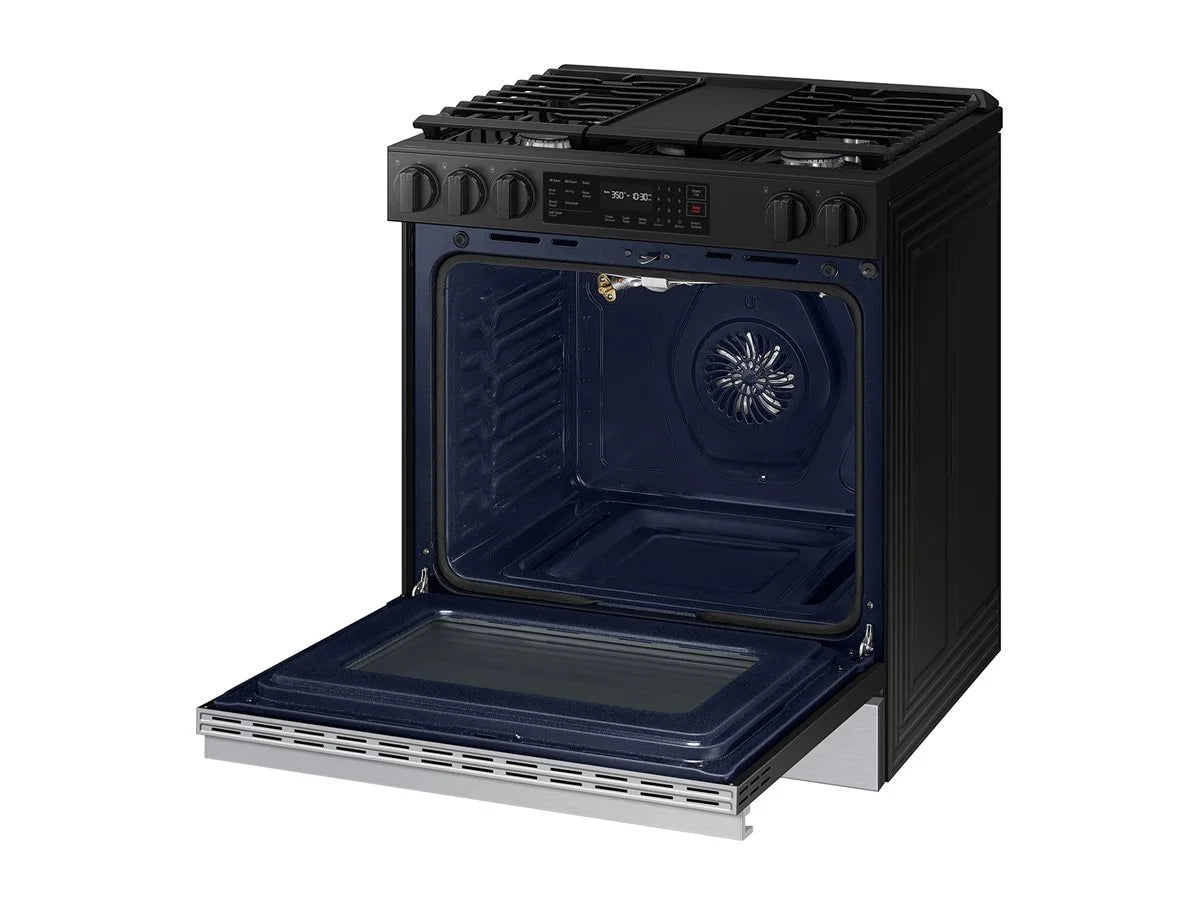 Samsung Bespoke Smart Slide-In Gas Range 6.0 cu. ft. with Air Fry & Precision Knobs NSG6DG8300SR