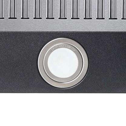 30 inch Wall Mount Range Hood Stainless Steel 350 Cfm Cooking Stove Vented LED Lamp 3 Speed Black