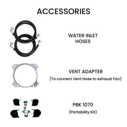 Equator 1.6cf 110V Vented/Ventless Sani Combo Washer Dryer Pet Cycle + Pedestal