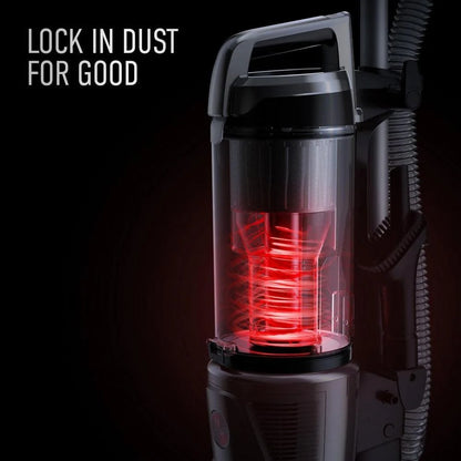 Hoover Bagless Upright Vacuum, WindTunnel Tangle Guard, Powerful, Multi-Surface, with LED, Extension Wand,Turbo, Crevice,& 2-in-1 Upholstery Tool, Lightweight, HEPA Filter, XL Dust Cup, Grey