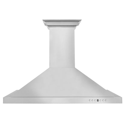 ZLINE 36 in. Wall Mount Range Hood in Stainless Steel with Crown Molding (KBCRN-36)
