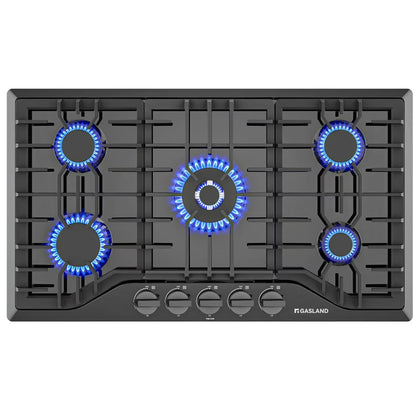 Gasland Chef 36 in. NG/LPG Convertible Gas Cooktop in Porcelain Enamel with 5-Burners