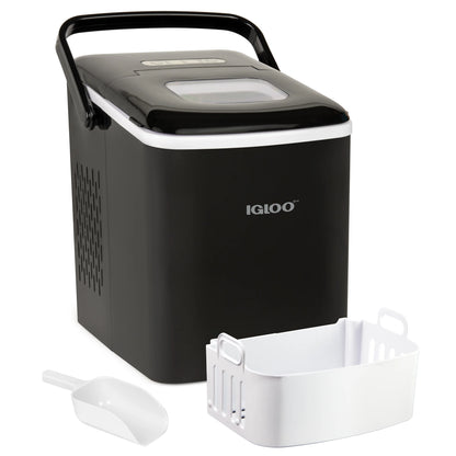 Igloo Handled Automatic Ice Machine Self Cleaning Countertop Ice Maker with Scoop, Aqua