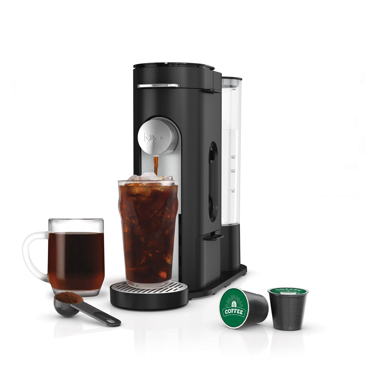 Ninja Pods & Grounds Single-Serve Coffee Brewer, Steam Grey