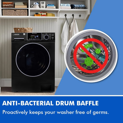 Equator 1.6 cu.ft./15 lbs Black 110V Front load Washer 15 programs + Pet Cycle