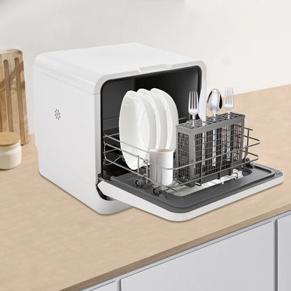 Portable Compact Countertop Mini Dishwasher with Water Tank Leak-Proof Air Dry