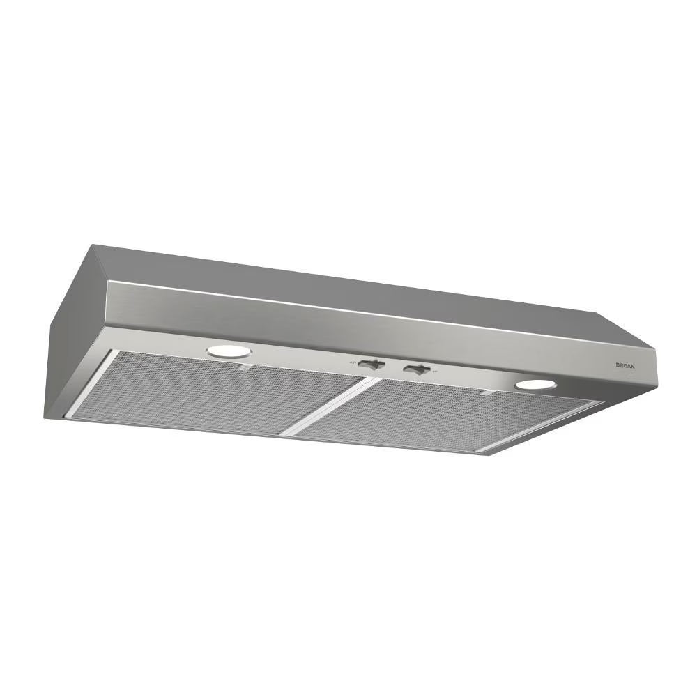 Broan Glacier 30-Inch Convertible Under-Cabinet Range Hood, Stainless Steel