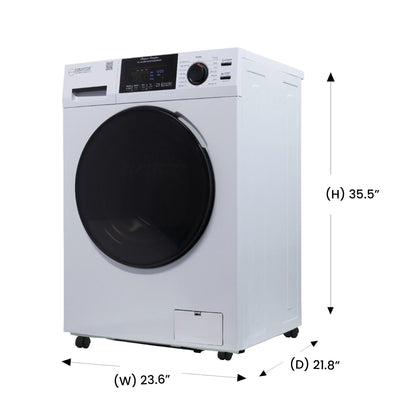 Equator 1.6cf 110V Vented/Ventless Sani Combo Washer Dryer Pet Cycle + Pedestal