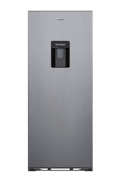 Galanz 6.5 Cu ft One Door Refrigerator, with Water Dispenser, Stainless Steel Look, Estar, New
