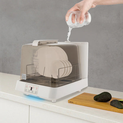 TFCFL 800W Portable Mini Dishwasher Countertop Dish Washing Machine w/ Washing Programs