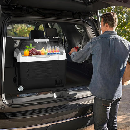 12 Volt Car Refrigerator, 37QT Portable Fridge Freezer(-4�H~68�H), Compressor Cooler 12/24V DC and 110~240 AC for Truck Van RV Camper SUV Travel Camping Road Trips