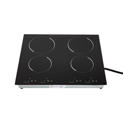 110V 3000W 4-Burner Electric Ceramic Cooktop,Touch Control,9 Gears,Safe & Efficient,for Home & Commercial Use