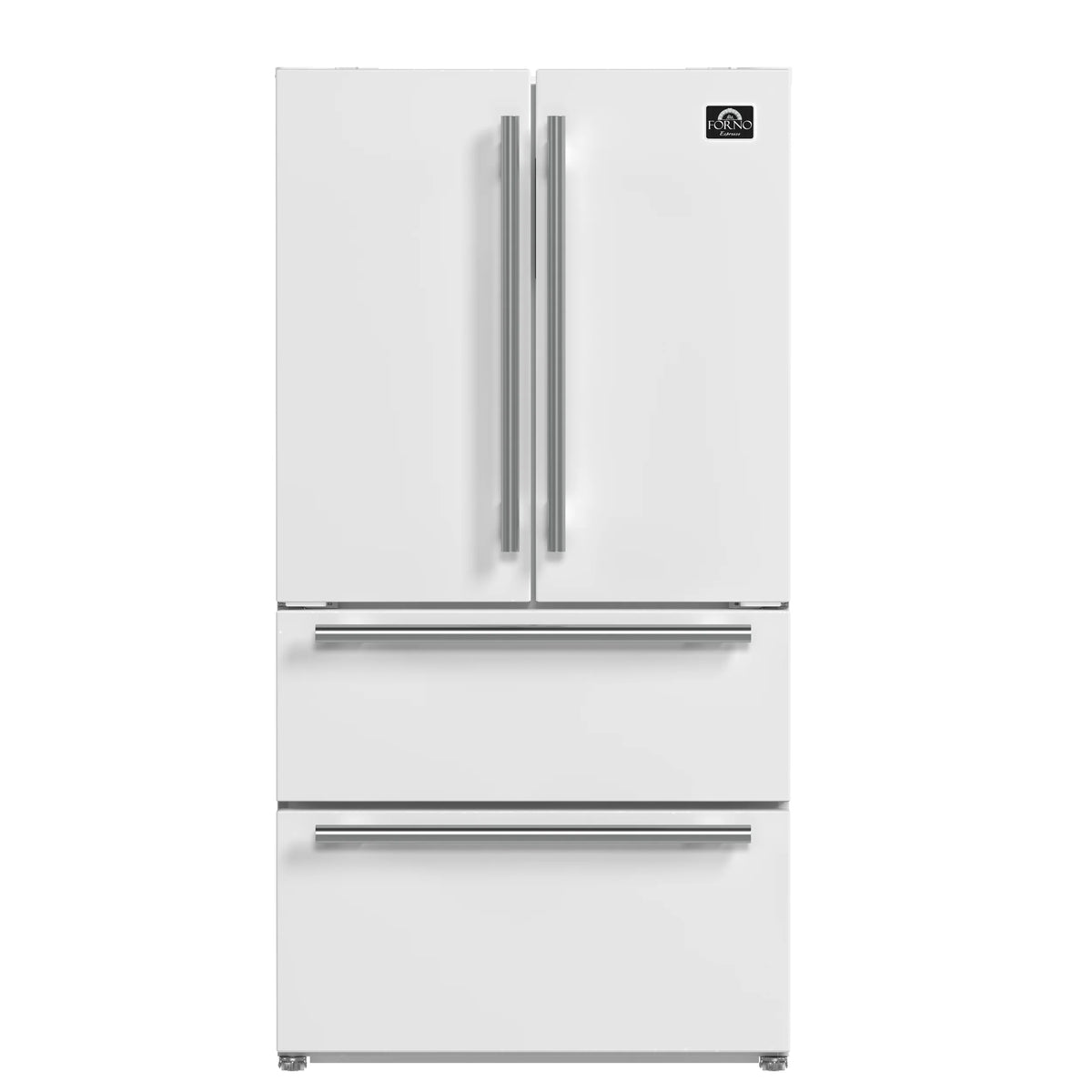 Forno Espresso Moena 36-inch French Door Refrigerator in White, 19.2 Cu.ft