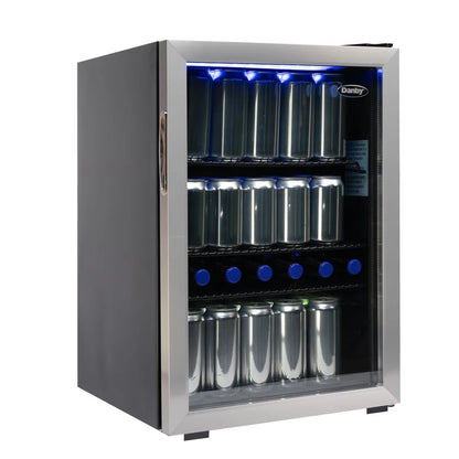 Danby 2.6 cu. ft. Free-Standing Beverage Center in Stainless Steel DBC026A1BSSDB
