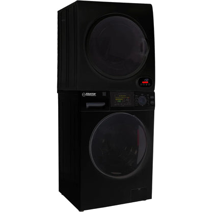 Equator Advanced Appliances Stainless Steel Washer/Compact Short Dryer in Black