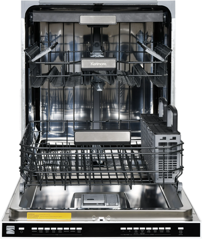 Kenmore 02214639 24" Built-in Stainless Steel Tub Dishwasher, Removeable 3rd Rack, SmartWash, Black