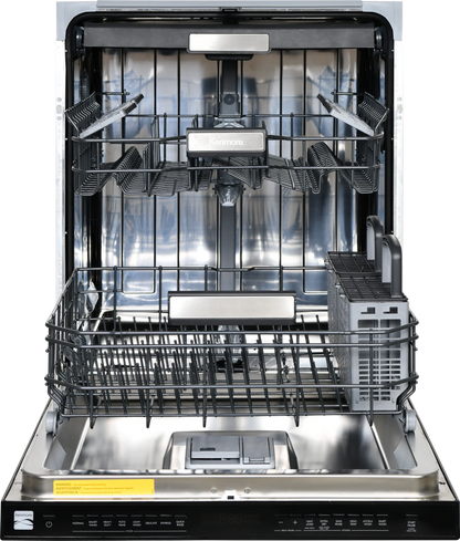 Kenmore 02214639 24" Built-in Stainless Steel Tub Dishwasher, Removeable 3rd Rack, SmartWash, Black