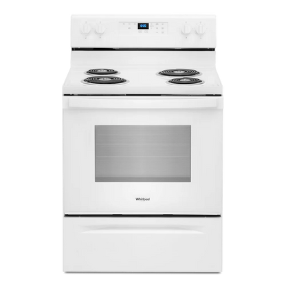 WHIRLPOOL WFC315S0JW 30" freestanding coil electric range