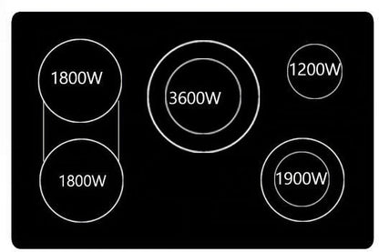 Bosch NET8668UC 36 inch Black Built-In Electric Cooktop