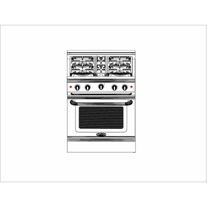 Capital Cooking MCR304-L 30 Inch Wide 4.9 Cu. Ft. Free Standing Liquid Propane R