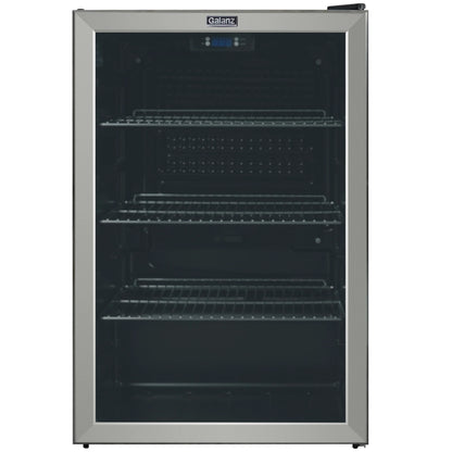 Galanz 4.5 Cu ft 152 Can Beverage Center Mini Fridge, Stainless Steel, New