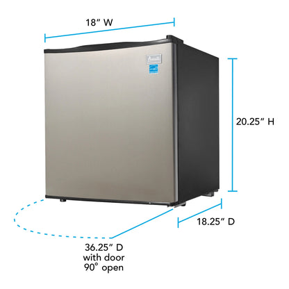 Avanti 1.7?cu. ft.?Compact Refrigerator, in Stainless Steel (AR17T3S)