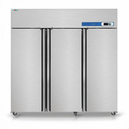 DURING 72" Commercial Refrigerator Freezer Combo, 3-Door Solid Door Reach-In, 54 Cu.ft Upright Fridge Freezer