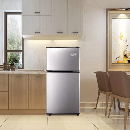 GGTB Retro Compact Two Door Refrigerator, Black, 3.0 Cu ft
