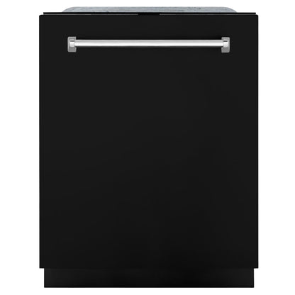 ZLINE 24 In. Monument Series 3rd Rack Top Touch Control Dishwasher in Black Matte, 45dBa, DWMT-BLM-24
