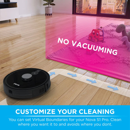iHome AutoVac Nova S1 Pro Self Empty Robot Vacuum, LIDAR Mapping, 150 Min Runtime, Strong Suction, New