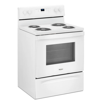 WHIRLPOOL WFC315S0JW 30" freestanding coil electric range