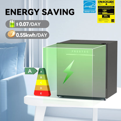 Frestec 1-Door Mini Fridge - 1.7 Cu Ft, Energy Star Rated, Perfect for Dorm or Apartment,Gray