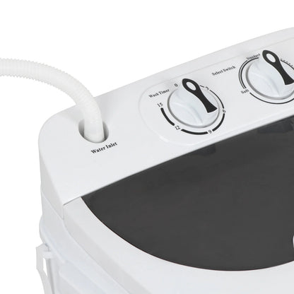SuperDeal Compact Twin Tub Washing Machine Top Load 8 lbs Washer 5 lbs Dryer