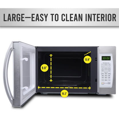 Farberware Smart Sensor Countertop Microwave Oven with LED Lighting & Child Lock, 1.3 Cu Ft