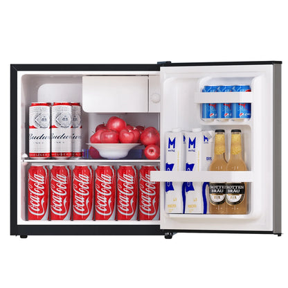 1.7 Cubic Feet Freestanding Mini Fridge Compact refrigerator black