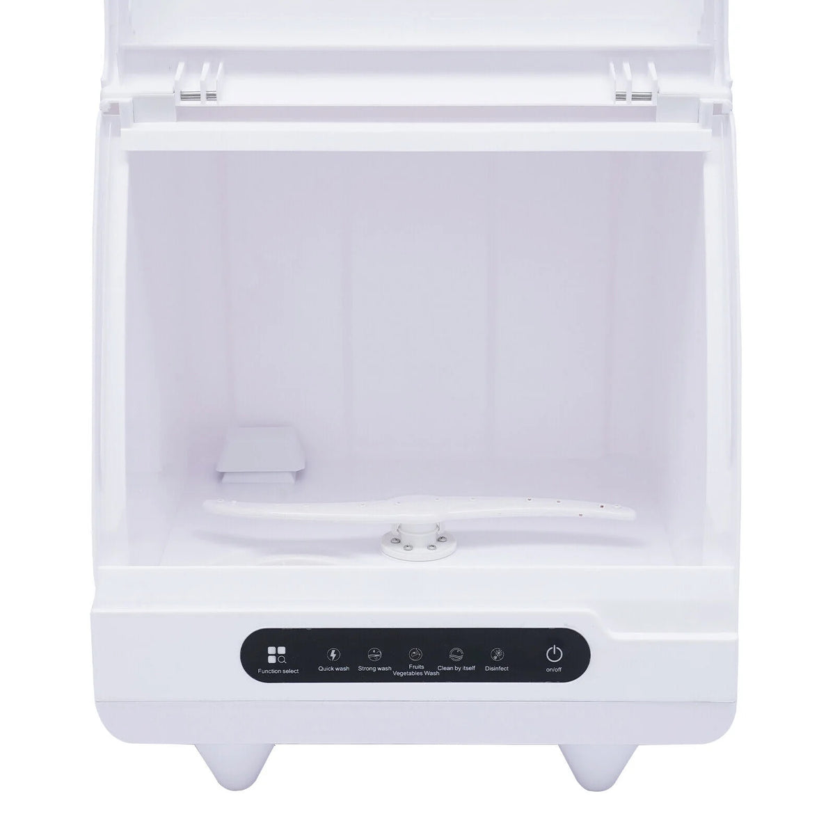 FETCOI Countertop Dishwasher, Compact Countertop 360Streak-Free Deep Cleaning Dishwasher Tableware Dishwashing 5 Washing Programs Automatic Portable Dish Washing Machine with Dish Rack White