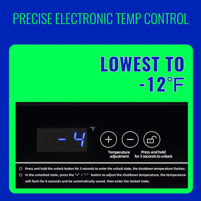 DEMULLER 4.0 Cu.ft Chest Freezer with Electronic Panel, Accurate Temperature Display to 1�?Black