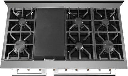 NXR 48" Stainless Steel Propane Gas Range with 7.2 cu. ft. Convection Oven & Under Cabinet Hood Bundle SC4811LP RH4801