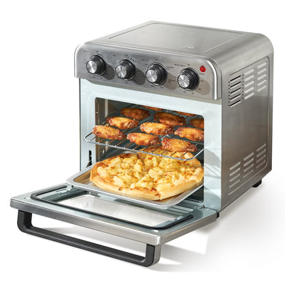 KFFKFF 7-IN-1 Air Fryer Toaster Oven 18L Stainless Steel 1700W Convection Oven