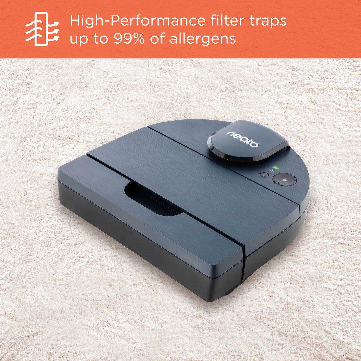 Neato D8 Intelligent Robot Vacuum Wi-Fi Connected with LIDAR Navigation in Indigo