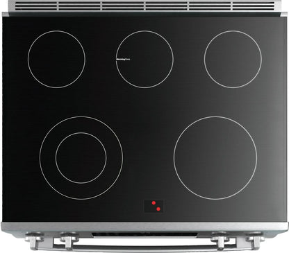 Bosch 30a?? 4.6 cu ft Slide-In Double Oven Electric Range in Stainless Steel