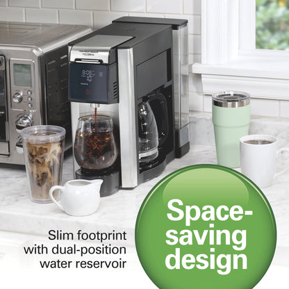 Hamilton Beach FlexBrew Advanced 5-in-1 Coffee Maker, Removable Dual-Position 60 oz. Water Reservoir, 49927