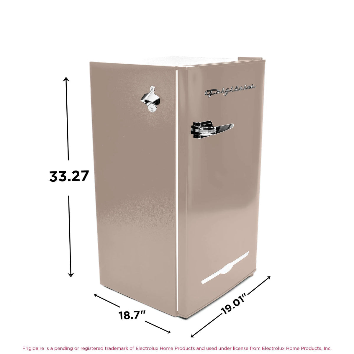 Frigidaire EFR376-C-PINK 3.2-Cu.-Ft. 65-Watt Retro Bar Fridge with Side Bottle Opener (Pink)