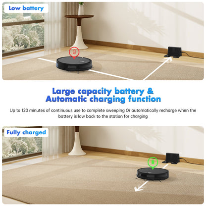 ROBOEVO Robot Vacuum Cleaner 2 in 1 Vacuum and Mop Combo 3500Pa, with Alexa/ Wifi Control