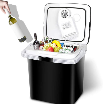 WOLEGEDO Portable RV Refrigerator 28 Qt(26L) Electric Cooler and Warmer 12V Mini Fridge for Car Camping, Fishing, Work Beach Picnic 29L