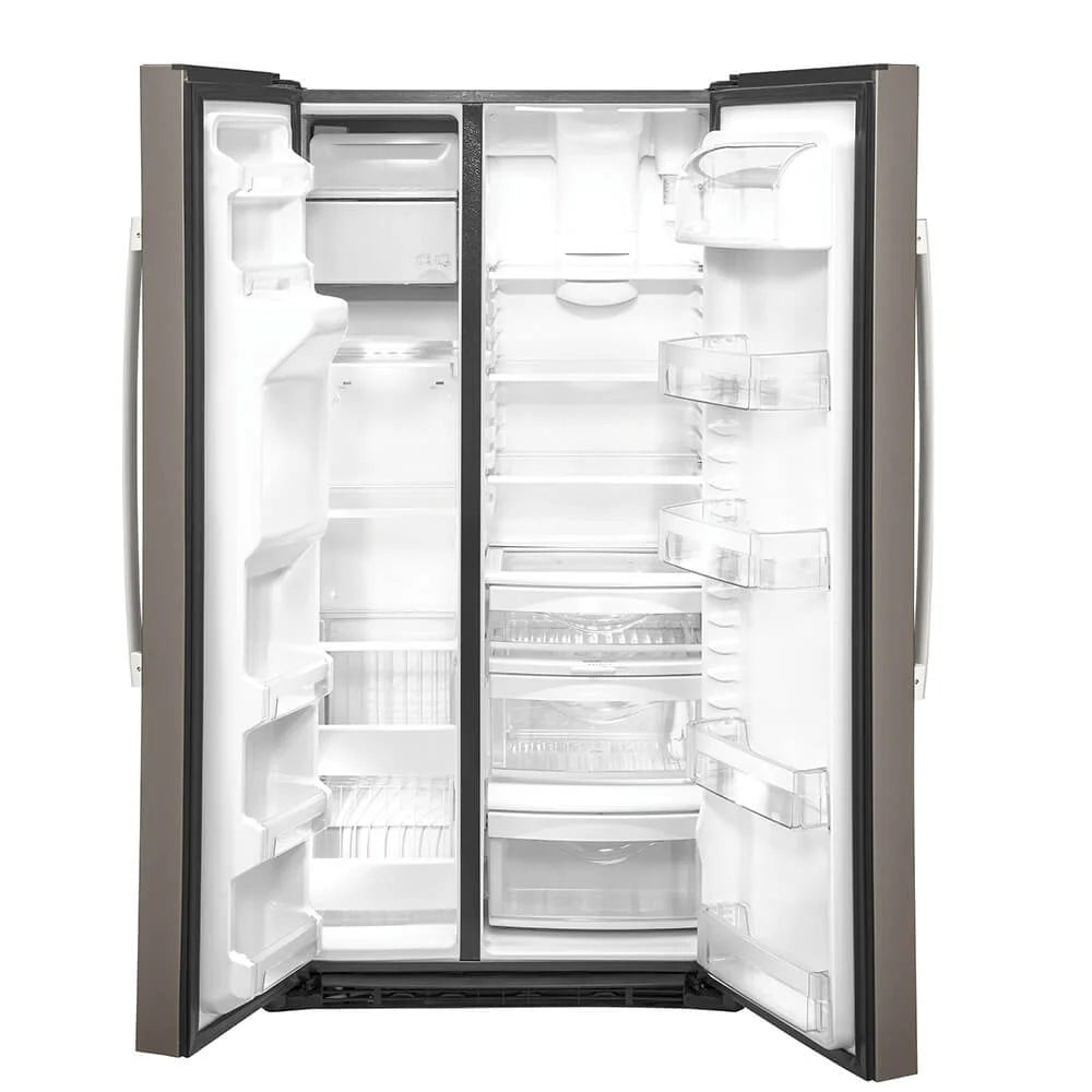 GE 36 Inch Counter Depth Freestanding Side by Side Refrigerator-Slate (GZS22IMNES)