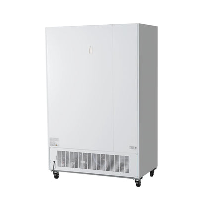53 in. 2-Door Commercial Display Merchandiser Freezer 45 cu. ft. in White (MDF-2GD-45C-WH)