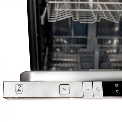 ZLINE 24 in. Top Control Dishwasher with Stainless Steel Tub and Modern Style Handle, 52dBa (DW-24)