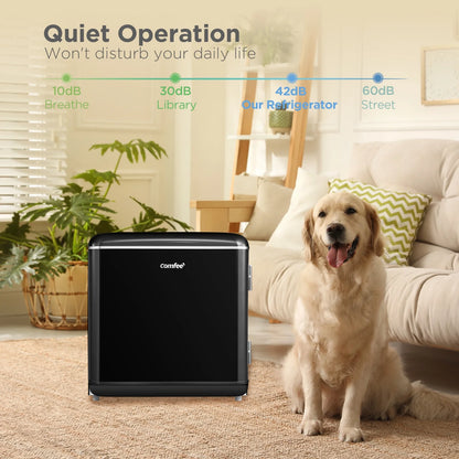 Comfee' 1.7 Cu.Ft Mini Fridge, Compact Retro Refrigerator, Energy Saving, Low Noise, Adjustable Thermostat, Single Door Small Fridge with Chiller Box for Bedroom, Office