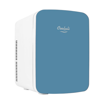 Cooluli Infinity Black 15 Liter Compact Portable Cooler Warmer Mini Fridge for Bedroom, Office, Dorm, Car - Great for Skincare & Cosmetics (110-240V/12V)